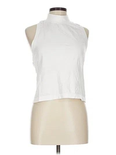 Pre-owned Athleta Sleeveless Blouse In White