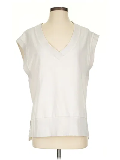 Pre-owned Athleta Sleeveless Blouse In White