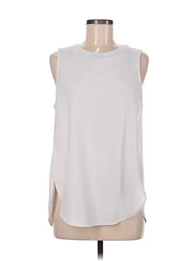 Pre-owned Athleta Sleeveless Blouse In White