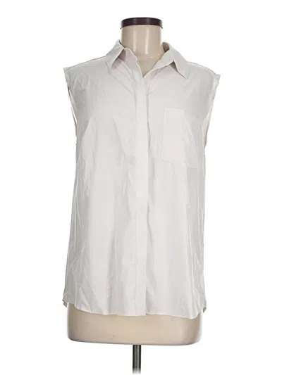 Pre-owned Athleta Sleeveless Blouse In White