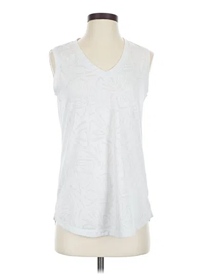 Pre-owned Athleta Sleeveless Blouse In White