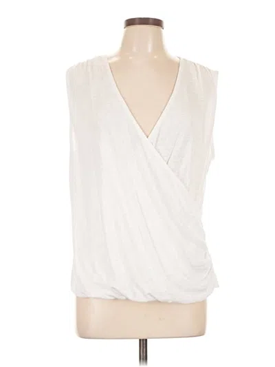 Pre-owned Athleta Sleeveless Blouse In White