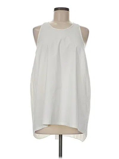 Pre-owned Athleta Sleeveless Blouse In White