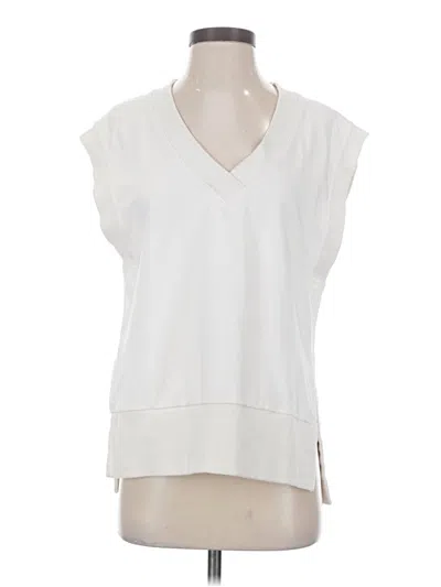 Pre-owned Athleta Sleeveless Blouse In White