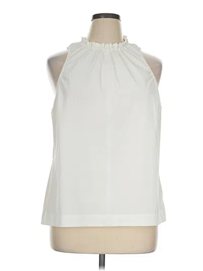 Pre-owned Athleta Sleeveless Blouse In White