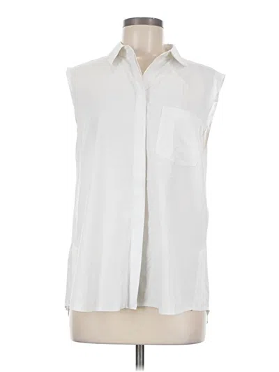 Pre-owned Athleta Sleeveless Blouse In White
