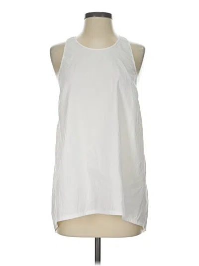 Pre-owned Athleta Sleeveless Blouse In White