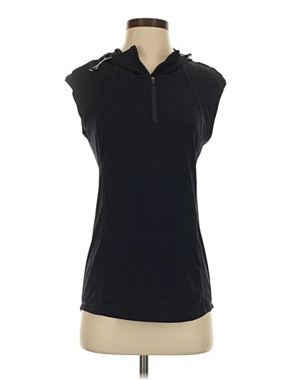 Pre-owned Athleta Sleeveless Polo Shirt In Black