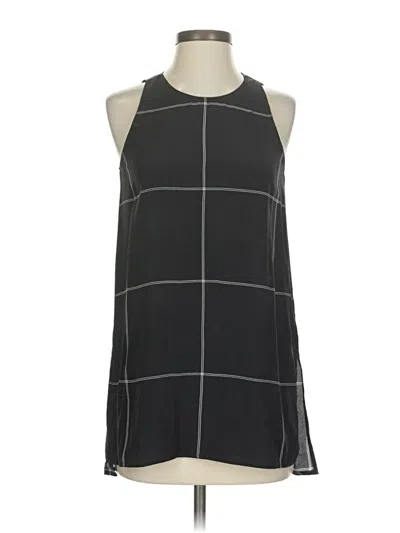 Pre-owned Athleta Sleeveless Silk Top Black Halter Neckline Tops