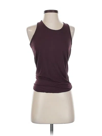 Pre-owned Athleta Sleeveless T-shirt In Burgundy