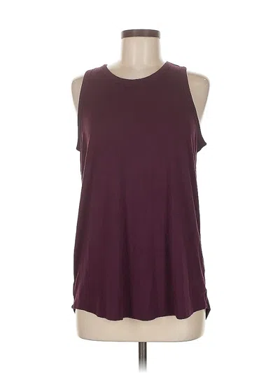 Pre-owned Athleta Sleeveless T-shirt In Burgundy