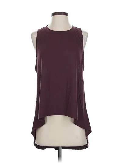 Pre-owned Athleta Sleeveless T-shirt In Burgundy