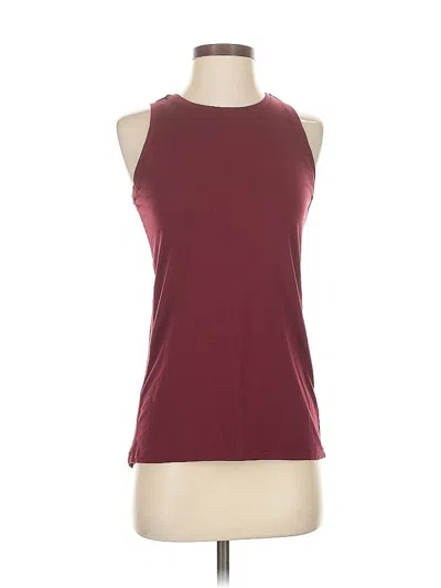 Pre-owned Athleta Sleeveless T-shirt In Burgundy
