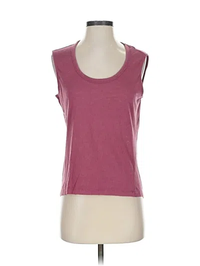 Pre-owned Athleta Sleeveless T-shirt In Burgundy