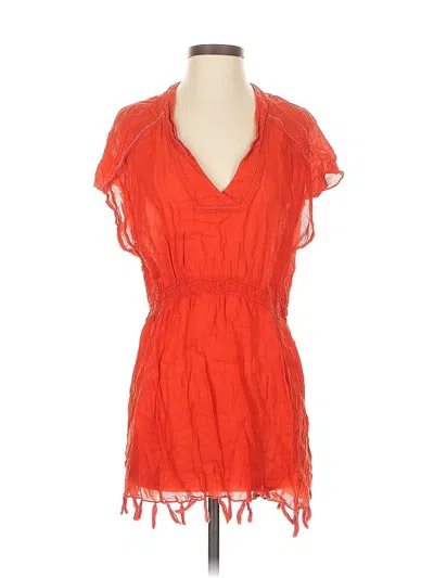 Pre-owned Athleta Sleeveless T-shirt In Orange