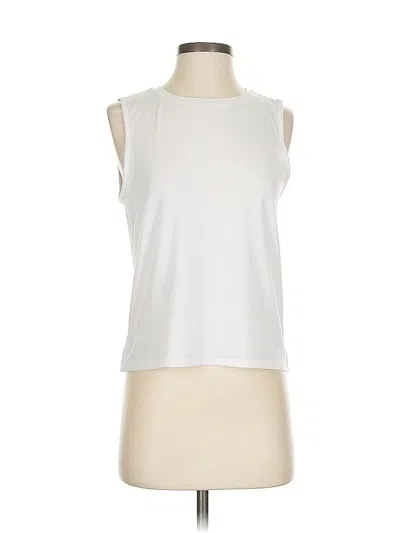Pre-owned Athleta Sleeveless T-shirt In White