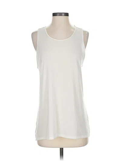 Pre-owned Athleta Sleeveless T-shirt In White