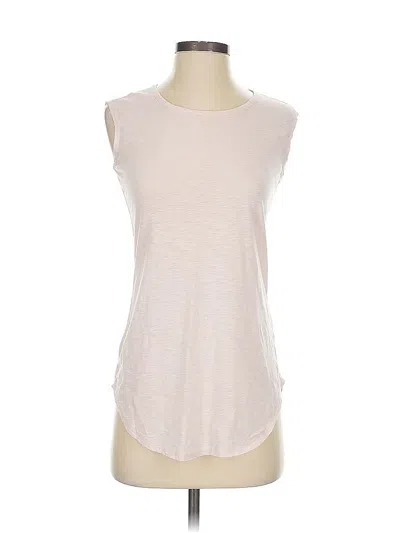 Pre-owned Athleta Sleeveless T-shirt In White