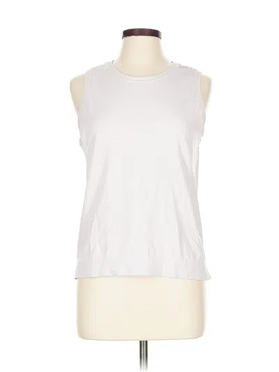Pre-owned Athleta Sleeveless T-shirt In White