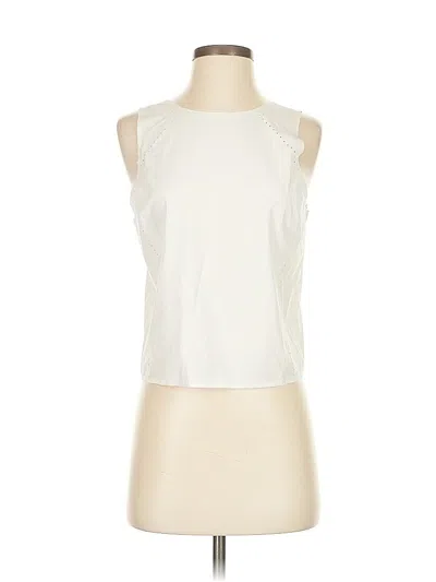 Pre-owned Athleta Sleeveless T-shirt In White