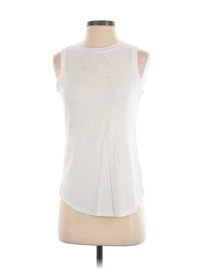Pre-owned Athleta Sleeveless T-shirt In White