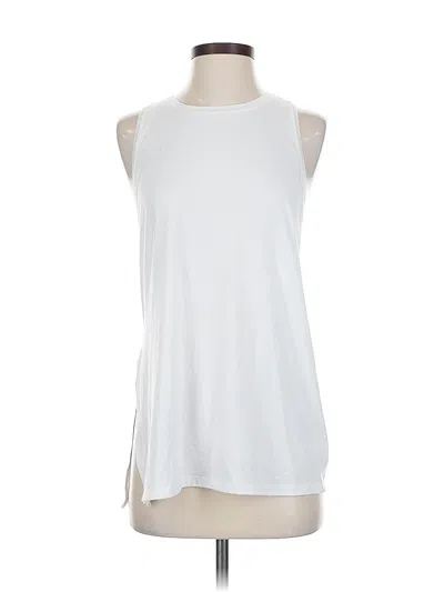 Pre-owned Athleta Sleeveless T-shirt In White