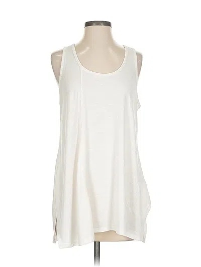 Pre-owned Athleta Sleeveless T-shirt In White