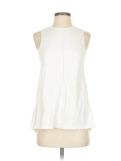 Pre-owned Athleta Sleeveless T-shirt In White