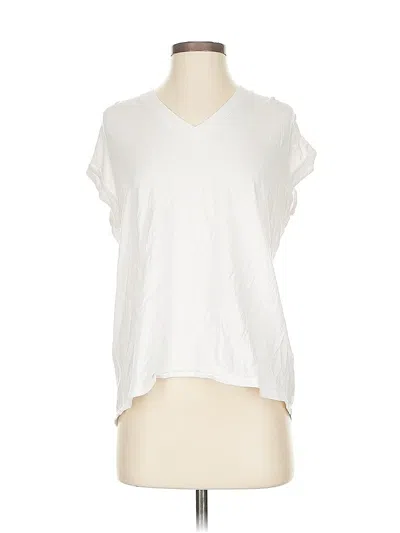 Pre-owned Athleta Sleeveless T-shirt In White