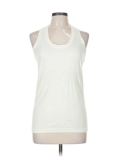 Pre-owned Athleta Sleeveless T-shirt In White