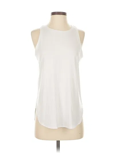 Pre-owned Athleta Sleeveless T-shirt In White