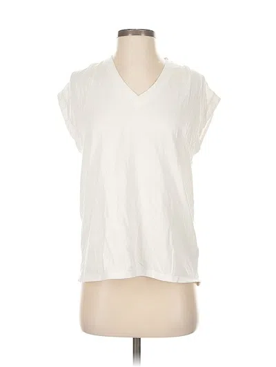 Pre-owned Athleta Sleeveless T-shirt In White