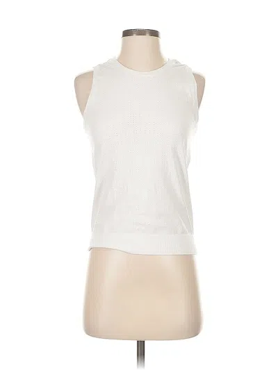 Pre-owned Athleta Sleeveless T-shirt In White