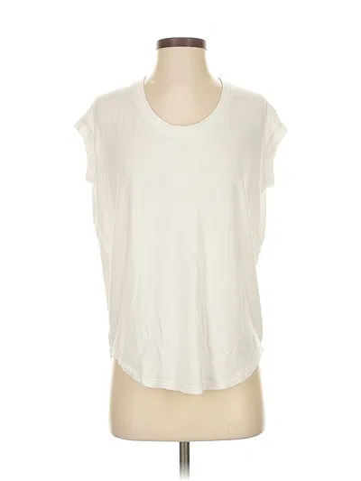 Pre-owned Athleta Sleeveless T-shirt In White