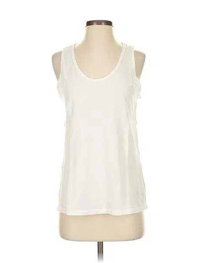 Pre-owned Athleta Sleeveless T-shirt In White