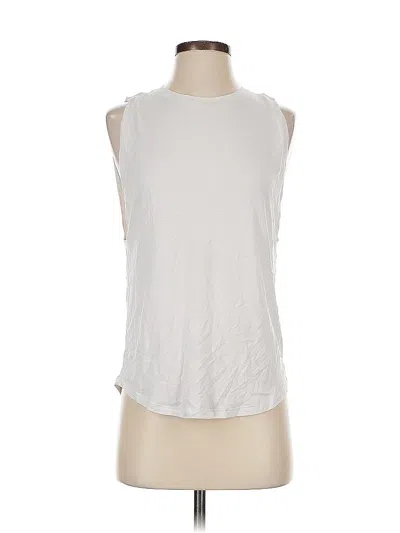 Pre-owned Athleta Sleeveless T-shirt In White