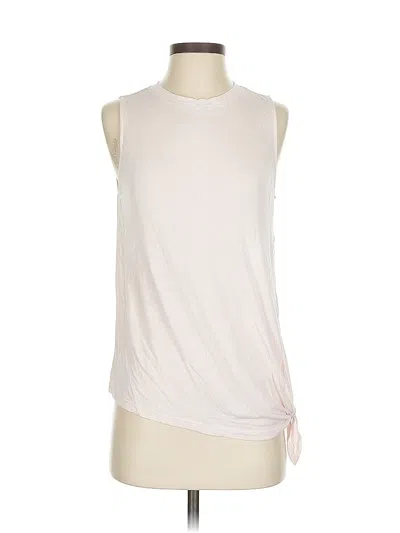 Pre-owned Athleta Sleeveless T-shirt In White