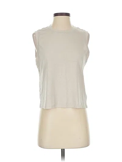 Pre-owned Athleta Sleeveless T-shirt In White