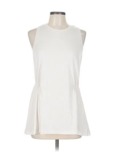 Pre-owned Athleta Sleeveless T-shirt In White