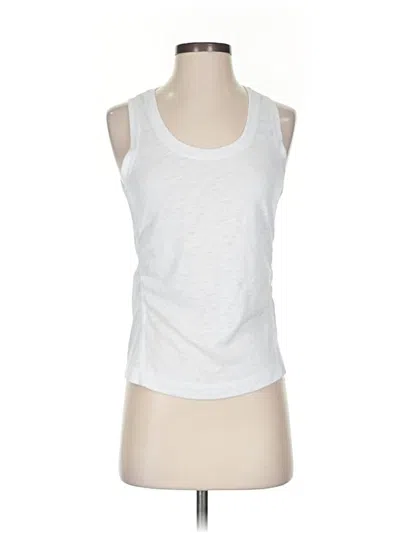 Pre-owned Athleta Sleeveless T-shirt In White