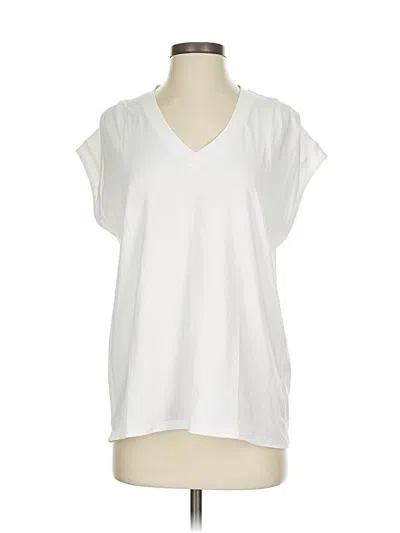 Pre-owned Athleta Sleeveless T-shirt In White