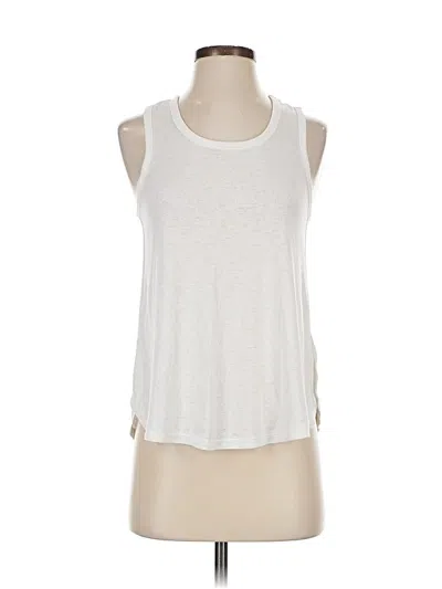 Pre-owned Athleta Sleeveless T-shirt In White