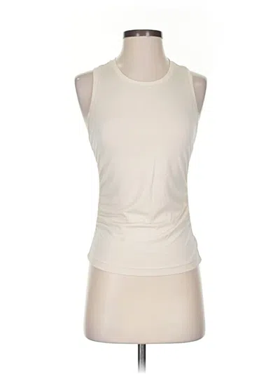 Pre-owned Athleta Sleeveless T-shirt In White