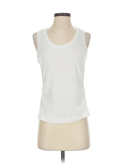 Pre-owned Athleta Sleeveless T-shirt In White