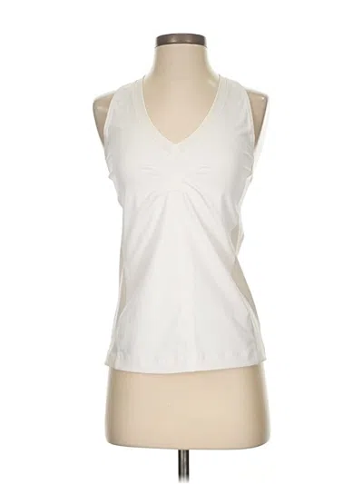 Pre-owned Athleta Sleeveless T-shirt In White