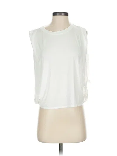 Pre-owned Athleta Sleeveless T-shirt In White
