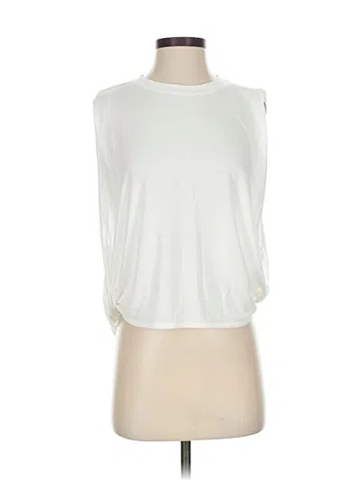 Pre-owned Athleta Sleeveless T-shirt In White