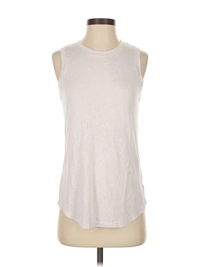 Pre-owned Athleta Sleeveless T-shirt In White