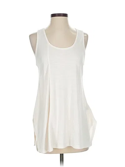Pre-owned Athleta Sleeveless T-shirt In White