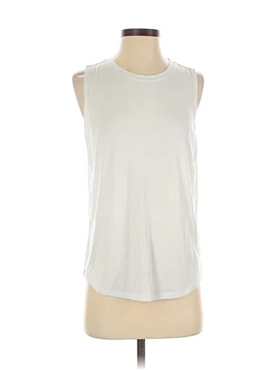 Pre-owned Athleta Sleeveless T-shirt In White
